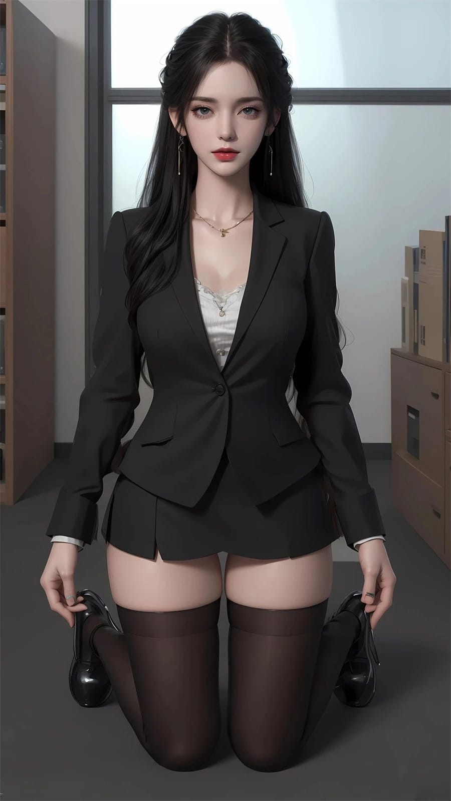黑丝制服清漪 (2)