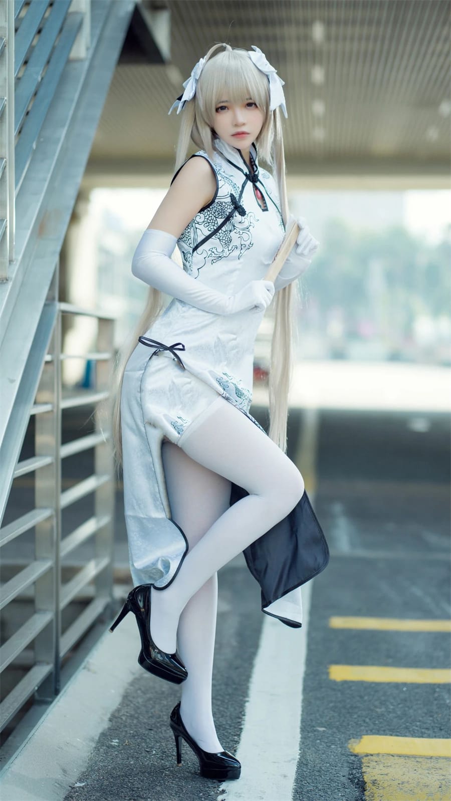 疯了个猫 cos 穹妹旗袍