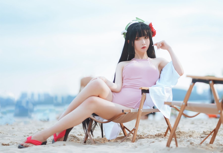 面饼仙儿cos泳装辉夜姬