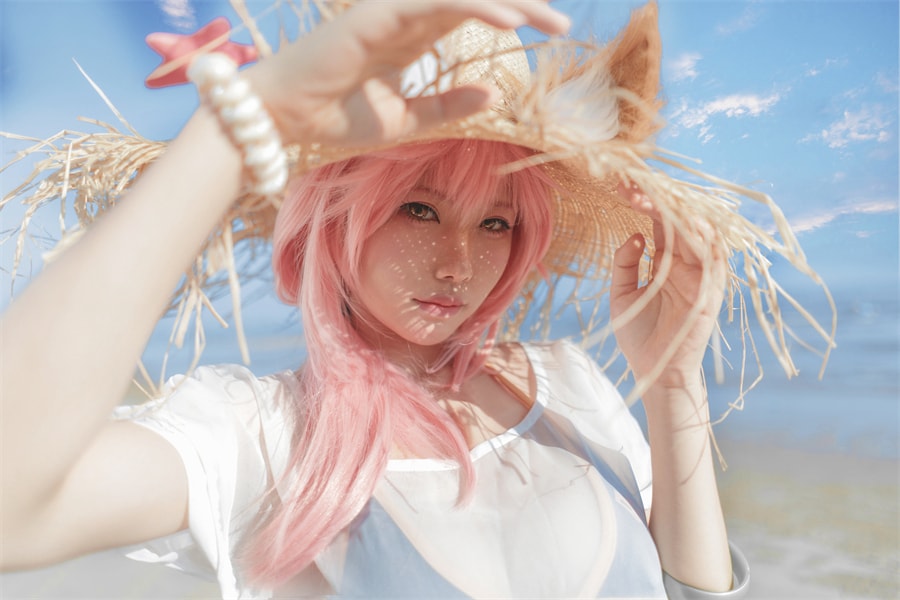 uki雨季 玉藻前海边泳装