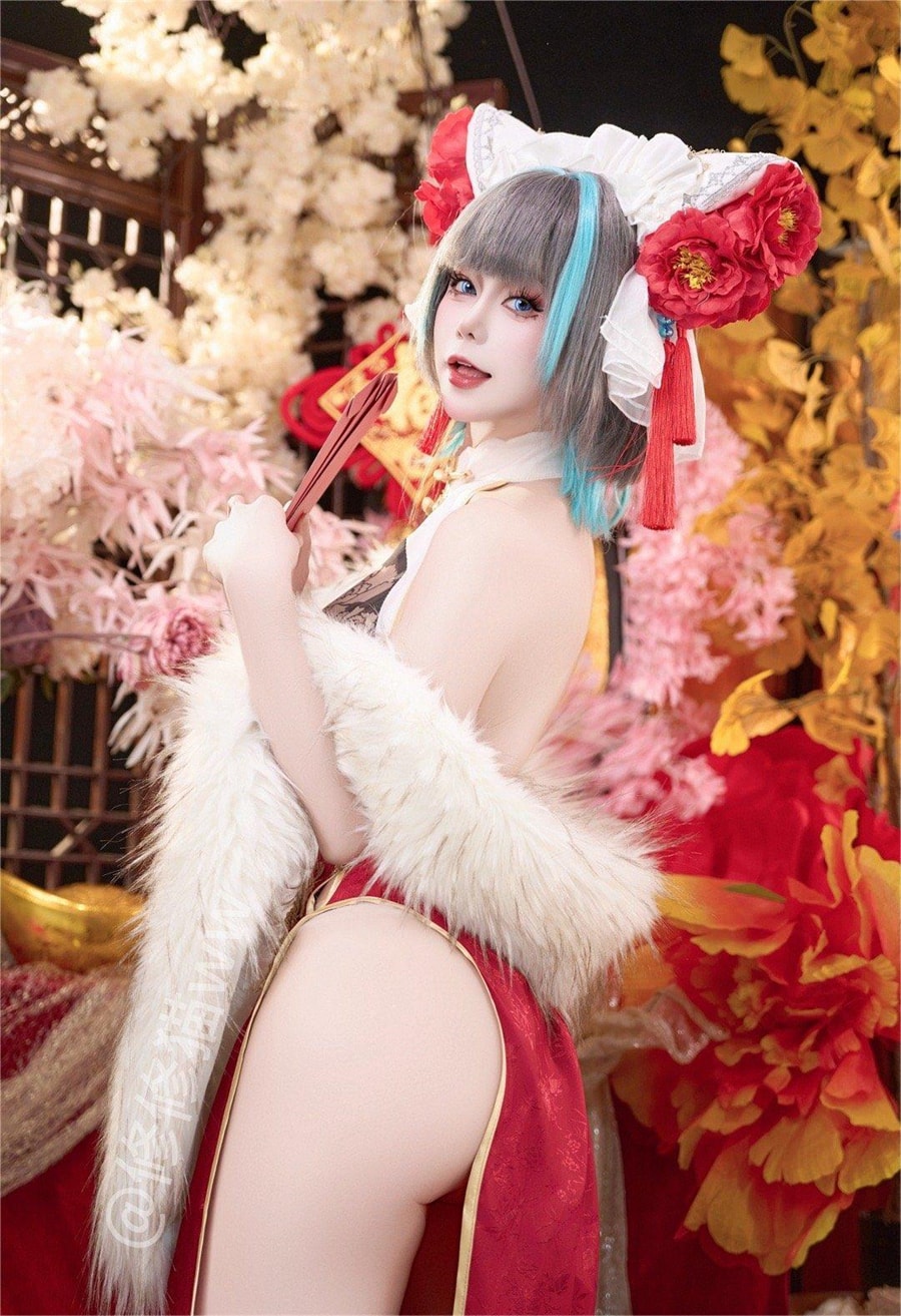 修修猫ww,柴郡新年旗袍cos