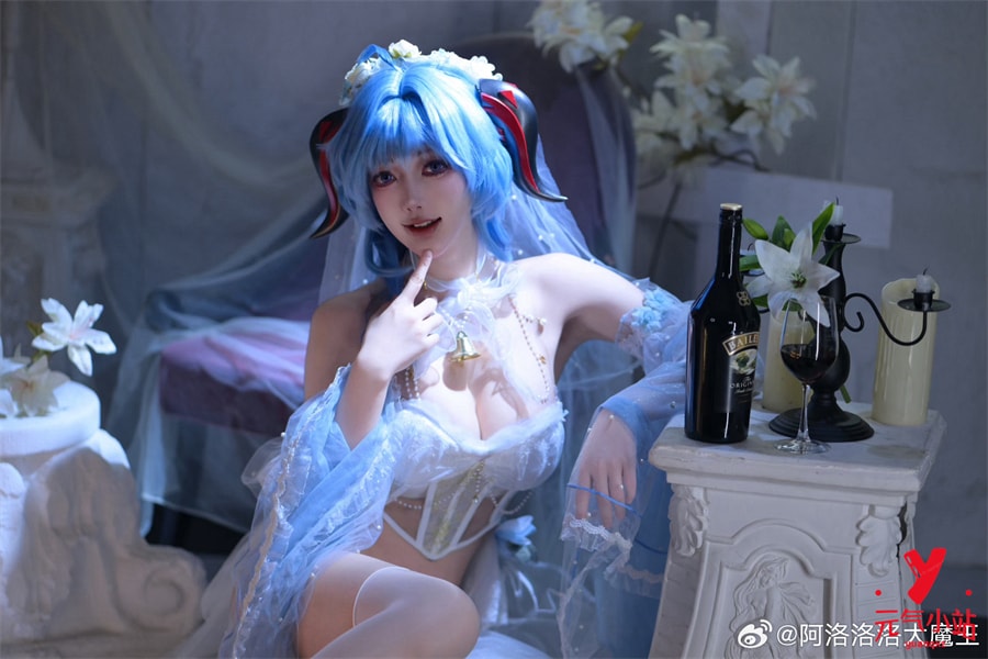 甘雨同人花嫁cosplay#阿洛洛洛大魔王