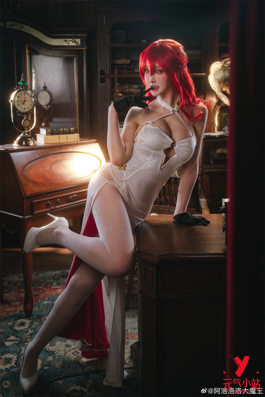 崩坏星穹铁道`姬子同人白礼服#阿洛洛洛大魔王