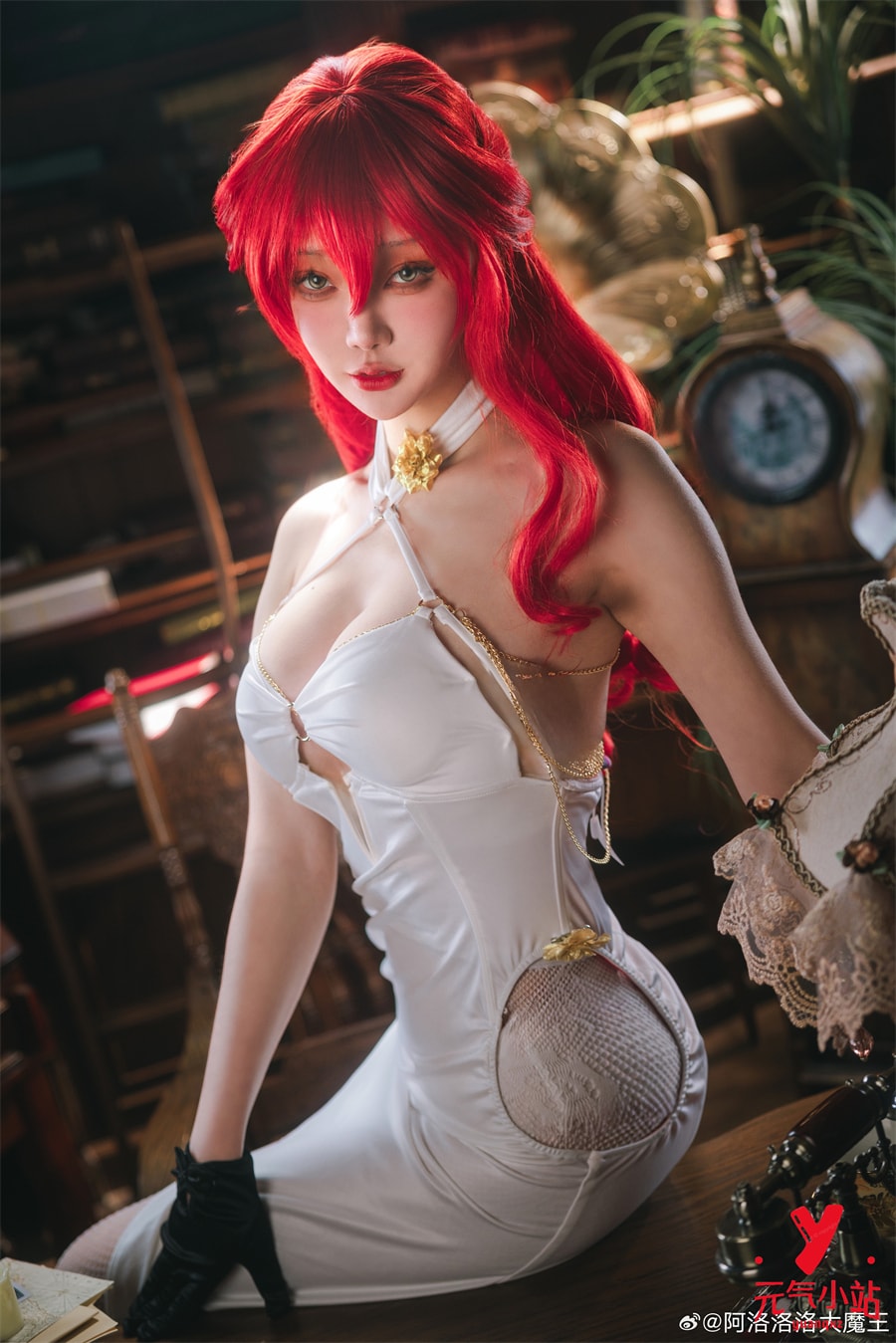 崩坏星穹铁道`姬子同人白礼服#阿洛洛洛大魔王