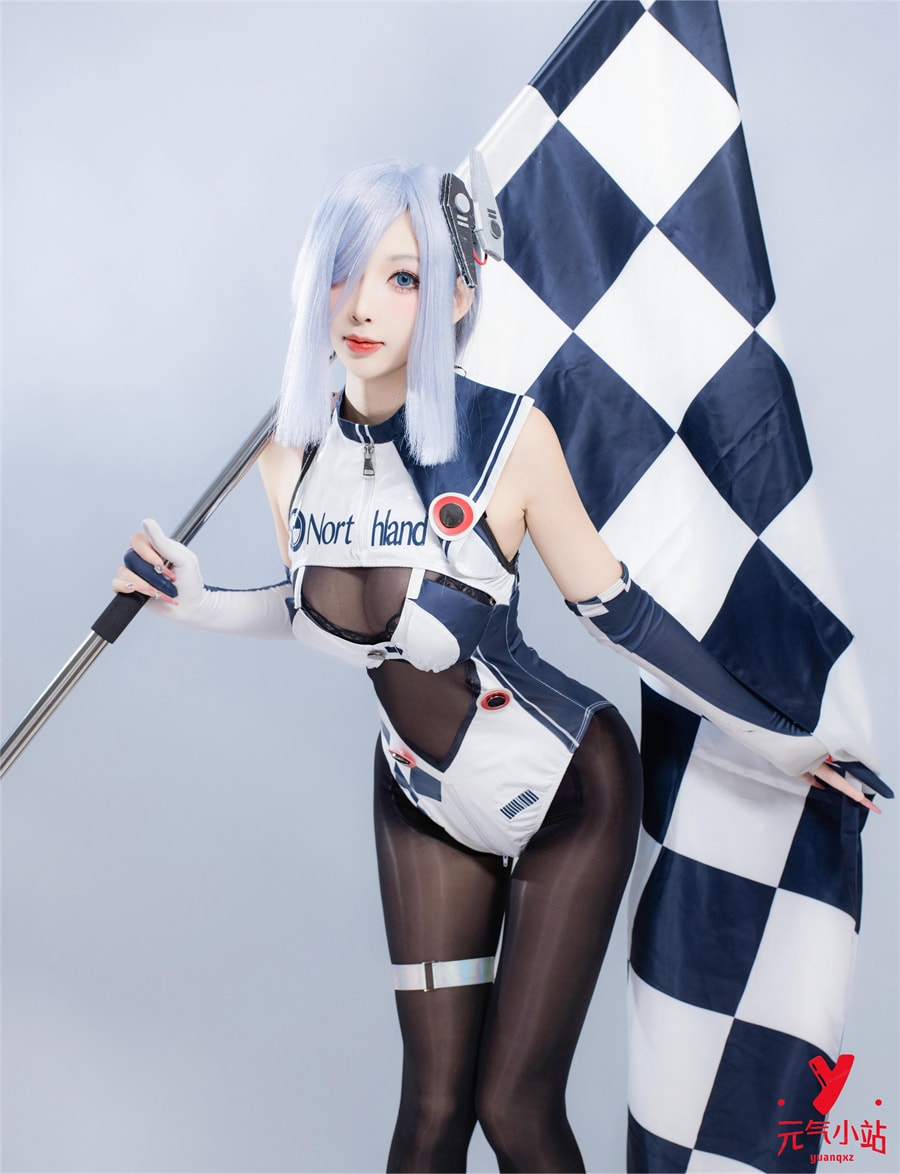 雯粥粥i申鹤赛车娘cos