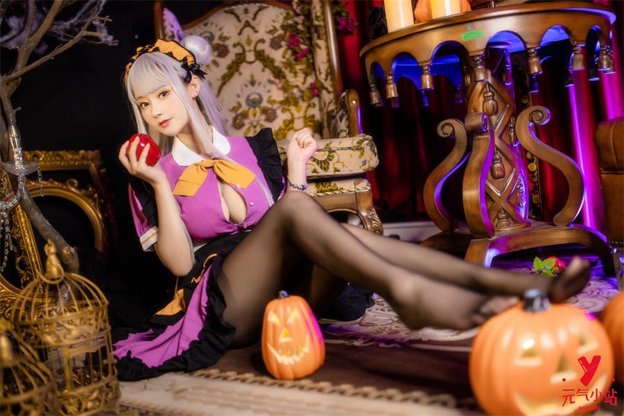 羽生三未万圣女仆cos